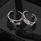 Bai Qixin ring, starburst ring for men and women, handsome, trendy open ring, high-end cold style ring, student tail ring, starburst ring, two-piece set, openable and adjustable