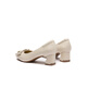 
Red Dragonfly Leap Moon Shoes High Heels 25 Spring Thick Heels Women's Shoes Pointed toe Workplace Small Leather Shoes Single Shoes WLB15124 Beige White 40