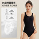 李宁（LI-NING）泳衣女专业训练连体三角游泳衣女士极简泡温泉泳装0221黑XXXL