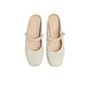 Tianmeiyi Mules Schuhe mit hoherhängender Frauen Sandalen Einkaufszentrum Gleicher französischer Bag-Toe-Halbschuhe 2025 Sommer BK841BH5 Beige empfohlen, eine größere Größe 34 zu nehmen 34