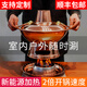Copper kitchen environmentally friendly oil copper hot pot old Beijing copper pot hot pot commercial pure copper household alcohol outdoor mandarin duck old-fashioned copper stove authentic environmentally friendly oil pure copper pot clear soup 6-8 people 34cm