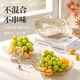 Guangyi Fruit Plate Home Living Room Light Luxury Candy Nut Snacks Dried Fruit Plate Irregular Lace Amber GY1394