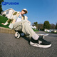 Fila fusion zhang hao même style fichier de mode marque de chaussures pour hommes skateboard 2025 Été nouveau 50-50 chaussures de toile chaussures décontractées noir / lait blanc-bg 42