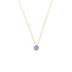 Pop Japanese starJewelry natural tanzanite 18K gold necklace light luxury amethyst agete Akado pendant natural tanzanite necklace