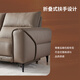 Lezhibao Lazboy Sofá de cuero genuino Sala de estar Zero contra la pared volcada 2025 nueva función eléctrica Sunset Avenue 677 Sunset Orange - Grande - 3 personas Right Electric - con volcado volcado