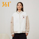 361 Grad Sportjacke für Frauen 2025 Herbst neue Baseballuniform Open-Card-Sweater-Fliegerjacke für Frauen 562419004 Dusk Grey Purple M (165)