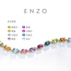 Chow Tai Fook ENZO Rainbow Pledge 18K gold set with colorful gemstones and diamond bracelet EZV8785 17.5cm