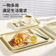 Caizhi (CAIZHI) rectangular tray tea tray household fruit tray breakfast tray storage tray living room snack tray large beige CZ6754