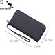 KUQIDAISHU canvas men's wallet long handbag men's zipper clutch men's mobile phone bag large capacity denim bag 13803 canvas handbag gray