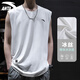 ANTA Sports Vest Men's Sleeveless T-shirt Men's Summer Basketball Training Wear Fitness Running Quick-Drying Clothes 7123-2 Pure White L