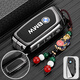 2025 new BMW X3 key cover 5 series 525/530li special X5/X1 leather case buckle bag for men and women G-Burgundy Red (special bracelet buckle) 1