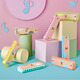 
Hape children's harmonica, infant music beginners, baby oral organ, wooden instrument toys E8474 Coral Orange