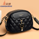 
Kangaroo leather bag women's 2025 new Korean style trendy versatile shoulder bag soft leather crossbody small round bag beige white