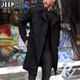 Jeep Spirit Jeep Trench Coat Herren Frühling und Herbst 2025 Neue Männerkleidung Europäischer und amerikanischer Langhülle Lampe Slim Double Breasted Casual Clothing Black L.