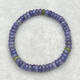 Shiyi Natural Tanzanite Plate Bead Bracelet Women's Single Circle Fashion Small Fresh Versatile Crystal Flat Bead Bracelet Jewelry Simple 1#/3*6MM/Plate Bead/Single Circle