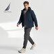 Nautica [einteiliger direkter Drop] Herren- und Winter-Anti-Licht-Spritzer und entfernbarer Hut dicke Jacke Baumwolljacke für Männer Jo4308 Navy 4NV M.