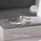 MZMZ platinum couple ring pt950 platinum knot engagement broken ice ring Valentine's Day birthday gift for boyfriend and girlfriend local warehouse/next day delivery-light luxury living ring