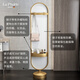 LA PRAIRIE German brand Light luxury floor-standing mirror Home bedroom full-body mirror rotating living room three-dimensional changing dressing dressing mirror Golden rotating dressing mirror 175*40cm