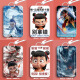 
Zesujia Nezha Ao Bing student sliding cover card set meal card bus card identity card protection case access control card campus style number 679 picture double-sided card cover-no accessories