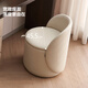 Quanyou Home Leather Art Shoe Changing Stool Cream Style Bedroom Floor Standing Dressing Makeup Small Stool Chair Furniture 600728KD Off-White | Makeup Stool