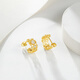 Saturday Fortune (ZLF) S925 silver earrings for women, bow honey curls, light luxury niche earrings for girlfriend, a pair of earrings