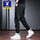 Playboy Working Jeans Herren Trendy Marke Body Body Foot Fußhose Frühling und Herbst Blau Retro Herrenhosen hübsche trendige Retro Blue L.
