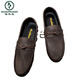 Zapatos de gorro para hombres de Woodpecker Versión coreana de trabajos de negocios zapatos de cuero casual transpirable y versátiles zapatos para hombres de un solo paso 2025 Summer D826 Brown [Versión ultrail/más duradera] 39