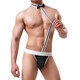 Cupidcat sexy Unterwäsche Schwule Lackleder Leder Strund Nachahmung Leder schwarzes Lackleder Bündelband Verstellbarer schwule Tanga Unterwäsche sexy private Sex