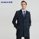Romon windbreaker men's spring and autumn business casual mid-length coat Korean style slim trendy top dad work coat