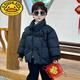 G.DUCKKIDS Little Yellow Duck Boys' Cotton Clothes Winter New Children's Warm Down Cotton Clothes Jackets Men's Winter Clothes Thickened Red Cotton Black 120