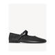 Les chaussures et bottes de luxe en rang pour les femmes Boheme MJ Buckle Flat Shoes F1396N60-BLK 24 HOT VENTE NOIR 36