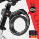 Bicycle lock mountain bike electric bicycle password lock battery motorcycle portable anti-theft door lock bold bike lock 5-digit password lock-120cm-no lock frame