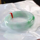 Burmese ice jade bracelet, imperial concubine round bar, green and floating glass jade ring, jade bracelet, inner diameter 57mm