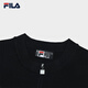 Fila Offizielles Frauenkleid 2025 Sommer Neue Mode lässig einfache schlanke kurzärmelige Rock, Black-Bk S 160/80A/S
