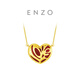 Chow Tai Fook ENZO Heart-beating 18K gold love carnelian necklace EZV9005