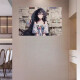 Genshin Impact Ganyu Liuhua 2d Goddess Modern E-Sports Room Internet Internet Poster Decoration y fea pegatina H4839-1 Ancho 15 Long 8 cm (tamaño móvil)
