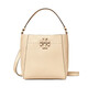 汤丽柏琦（Tory Burch）tb水桶包 McGraw 系列荔枝纹皮革手提包女款斜挎包【送礼】 【小号】米白色74956 724 长19cm 宽12.5cm 高18cm
