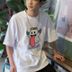 Fadenjue GRAF original brand BooGhost Cute Ghost 2.0 Earth Apple Orange Various Street Loose T-shirt Short Sleeve Black Devil 832# XL
