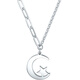 Saturday Fortune PT950 platinum necklace female star moon pendant B0612679 about 3.58g 40+5cm birthday gift