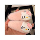 Suyi embroidery sweet hellokitty hair clip plush side bangs clip ins sweet girl clip new hair accessories sweet plush KT hair clip 2 pieces