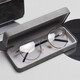 Yonghuan Brille Box fühlt sich tragbare Anti-Druck- und Anti-Druck-Ins Japanische Einfache Sonnenbrille Frauenlagerung mattbrauner Glasstuch