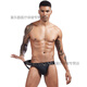 Z thong men's underwear double thong sports low-waist fashion sexy breathable foreign trade sexy t-pants black M