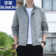 罗蒙（ROMON）春秋季男士薄款外套男2025新款立领夹克衫潮流百搭休闲风衣褂子男 686【豆绿】 XXS 【建议80-95斤左右】