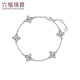 Lukfook Jewelry Platinum 950 Five-leaf Clover Fashionable Platinum Bracelet Price F63P0031DS 6.51g (including labor cost 710 yuan)