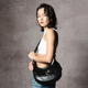 Grottoluna Hobo Leather Crescent Bag Fashion Classic Commuter One-Crossbody Crossbody Bag Classic Black