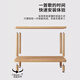 Lingshu coffee table shelf imported rubber wood small solid wood simple living room bedside cabinet 0.6m*0.4m BJ-02
