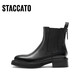 Staccato New Winter Style British Style Boots Chelsea Boots Boots Boots épais talons Bottes de mode Bottes D9930DD3 Obsidian Black (Velvet) 37