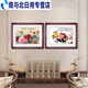 Junmohua Bloomssoms Fugui New Chinese-style meter box distribution box decorative painting living room dining room hanging painting switch box covering the wall 15849 Fugui Jixiang1