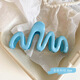Jisenjia Cream Wave Clip Back of the Head Hair Clip New High-end Hair Clip Large Shark Clip Ins Hair Accessory Dopamine Wave Clip Cream Powder