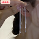 Línea de oreja de borla de gota de agua larga para mujeres en 2025 2025 Pendientes de aguja de plata SIPLES SIMPLES SIMPLES PEENES SIMPLES DELLIM